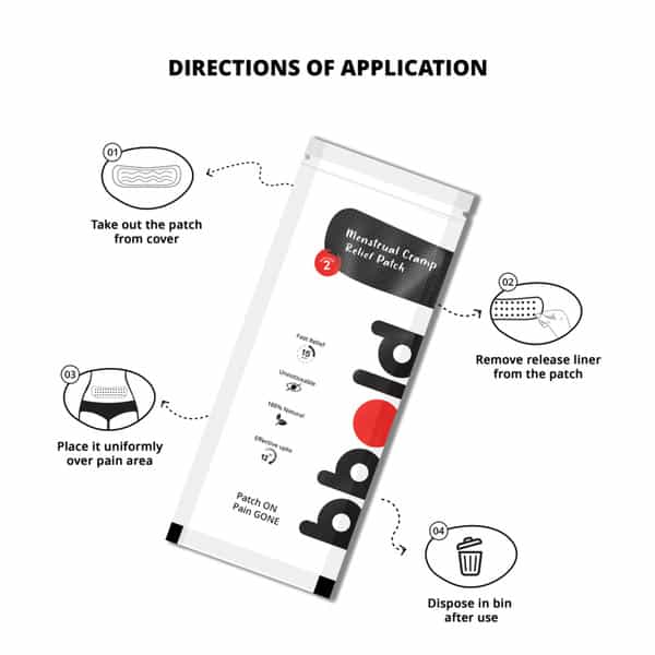 Bbold Menstrual Cramp Relief Patch - Pack Of 4