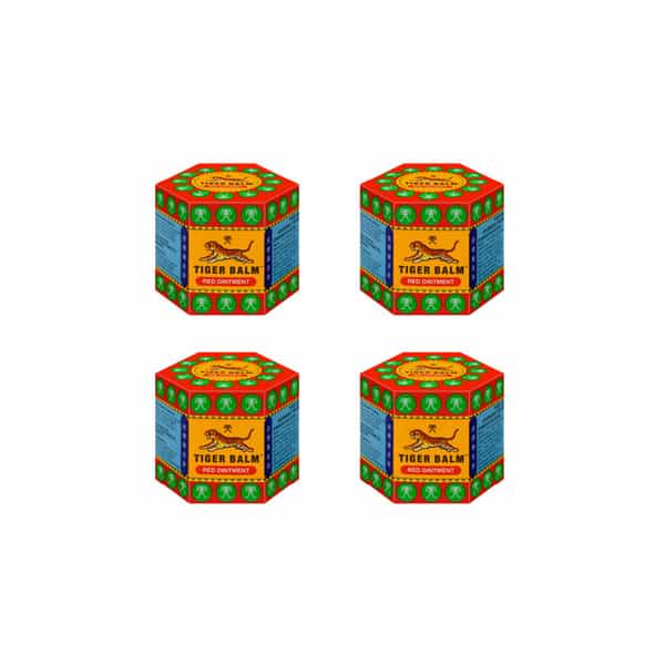 Tiger Balm Red Ointment | Ayurvedic Pain Relief Balm | 21Ml Each | Pack Of 4