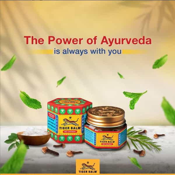 Tiger Balm Red Ointment | Ayurvedic Pain Relief Balm | 21Ml Each | Pack Of 4