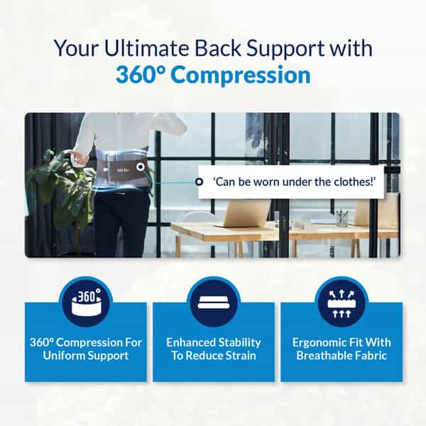 My Dr.lumbar Sacral Belt | Back Support For Pain | Sciatica | Muscle Spasms & Disc Relief (M) Size