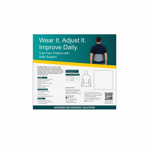 My Dr.lumbar Sacral Belt | Back Support For Pain | Sciatica | Muscle Spasms & Disc Relief (M) Size
