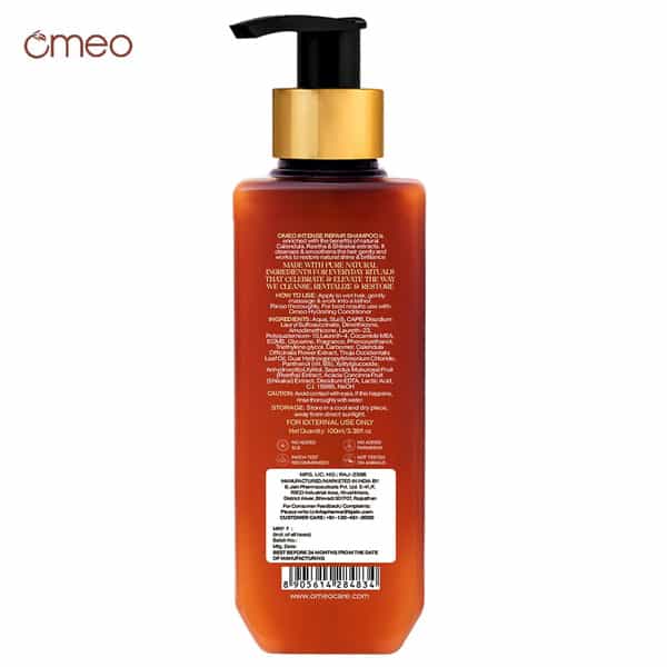 Omeo Intense Repair Shampoo With Reetha | Shikakai | Calendula And Thuja - 100Ml