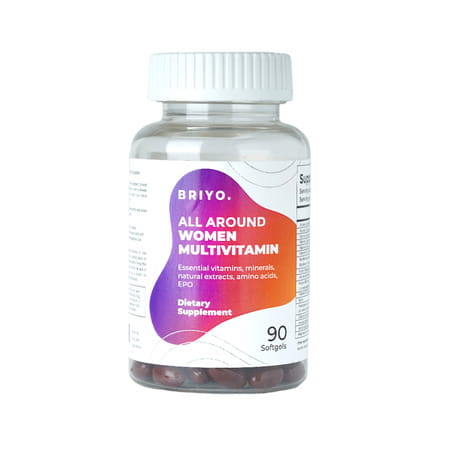 Briyo All Around Women Daily Multivitamin For Women - 37 Plus Nutrients In One Capsule - 90 Capsules