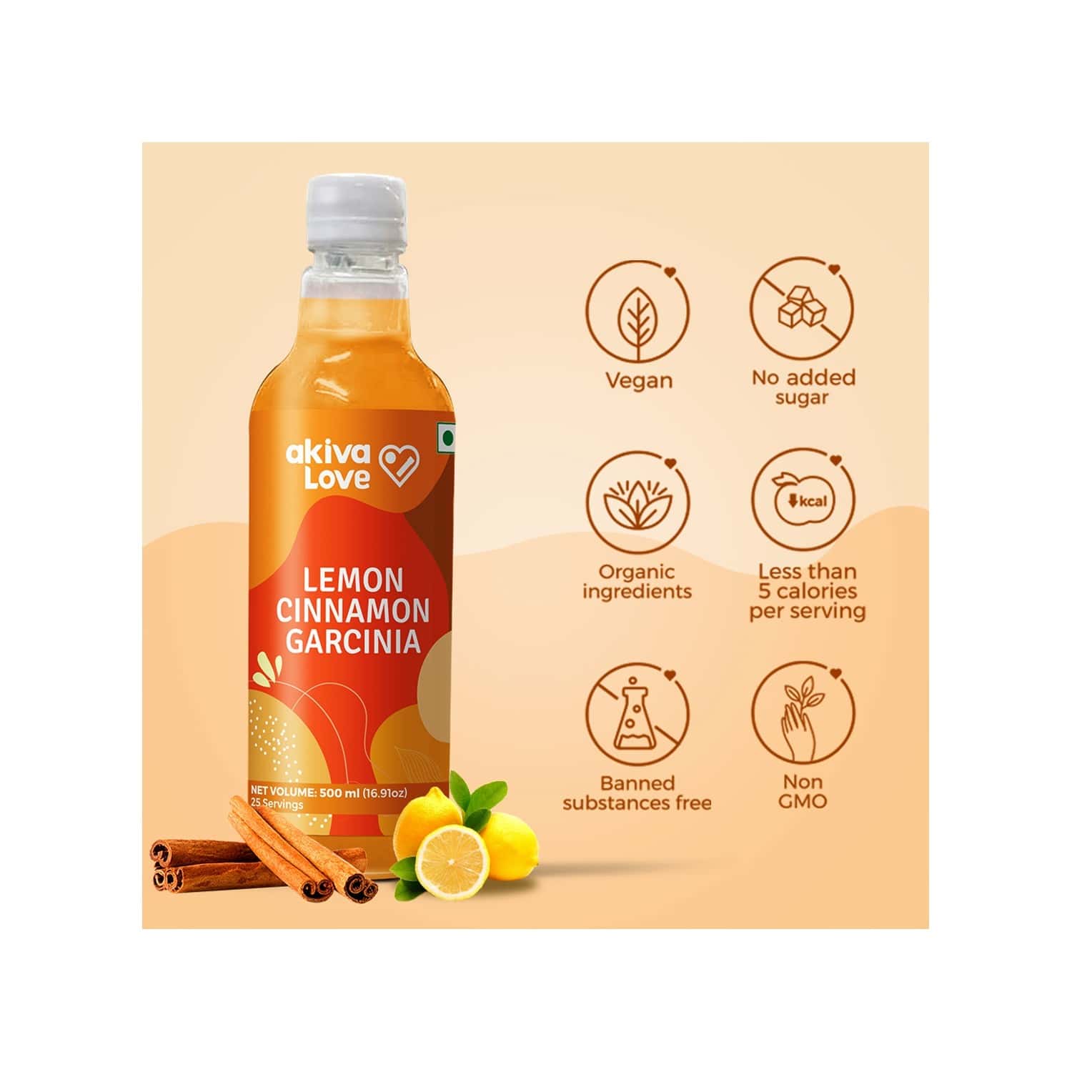 Buy Lemon Cinnamon Garcinia Juice ( Concentrated ) For Weight Loss