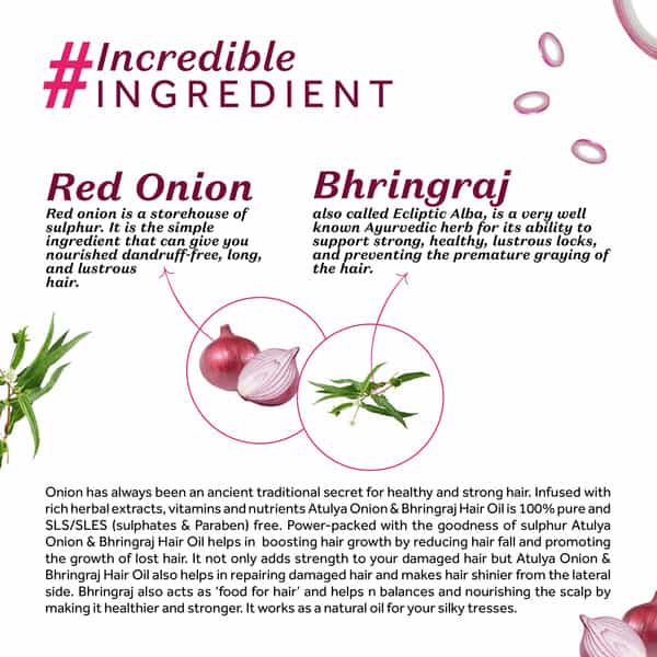 Atulya Onion Bhringraj Hair Oil 200 Ml
