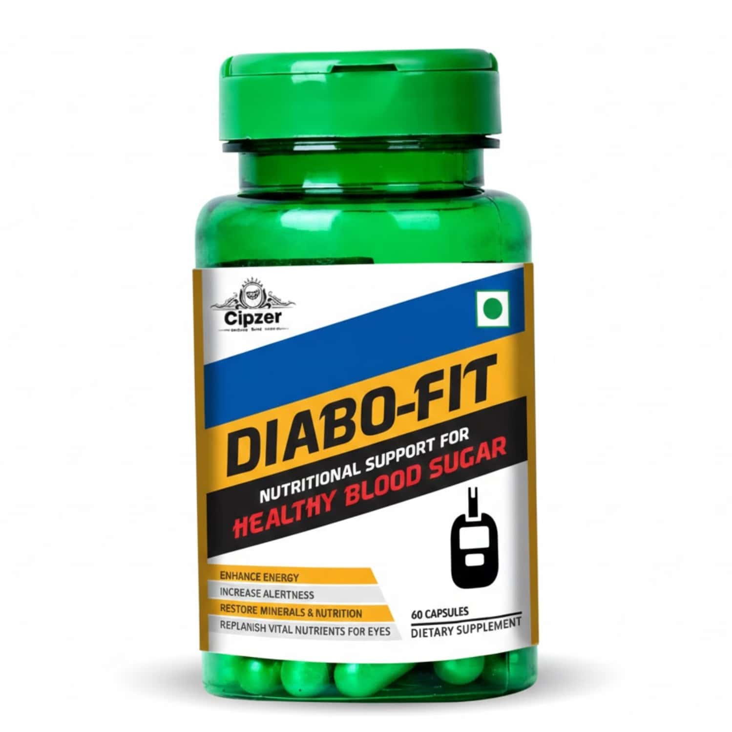 Cipzer Diabo Fit 60 Capsules | Supports Healthy Blood Sugar & Glycemic Balance