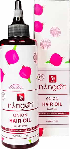 Ningen Onion Hair Oil Soya And Thyme Helps Reduce Hair Fall Promotes Hair Growth - 200G
