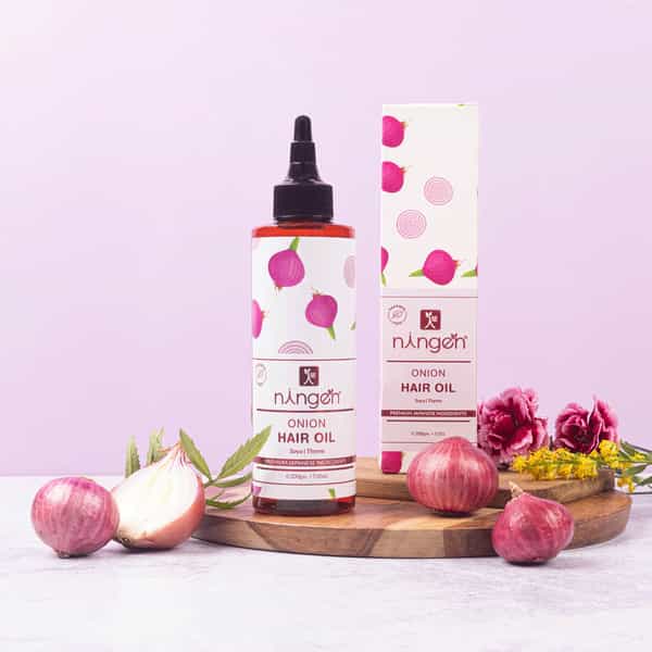 Ningen Onion Hair Oil Soya And Thyme Helps Reduce Hair Fall Promotes Hair Growth - 200G