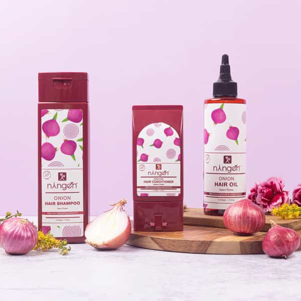 Ningen Onion Hair Oil Soya And Thyme Helps Reduce Hair Fall Promotes Hair Growth - 200G