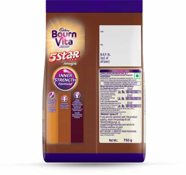 Cadbury Bournvita Five Star Magic Nutrition Drink Refill Of 750 G