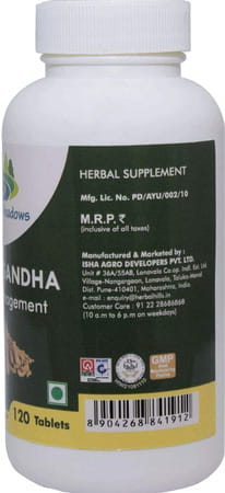 Grazing Meadows Ashwagandha Tablets Natural Ashwagandha 120 Tablets (Withania Somnifera) Pack Of 4)