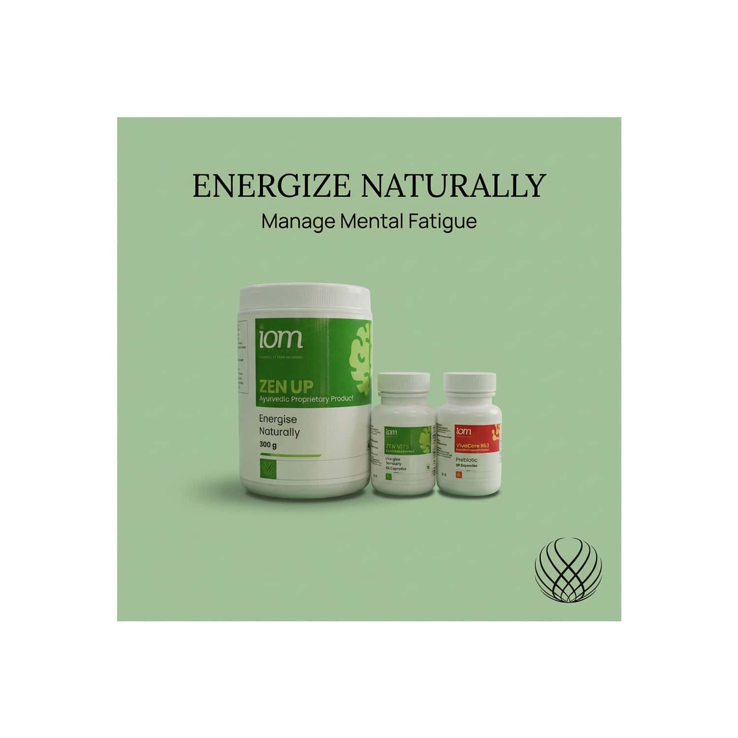 Iom Bioworks Zen Up Energy Support Supplement For Adults | Combo Pack Of 3