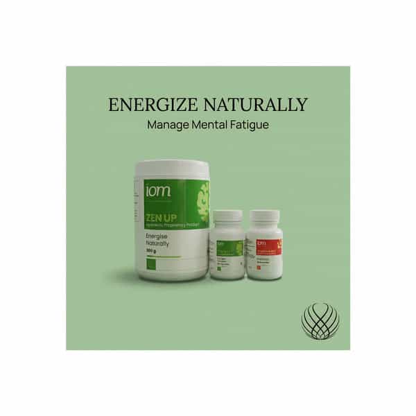 Iom Bioworks Zen Up Energy Support Supplement For Adults | Combo Pack Of 3
