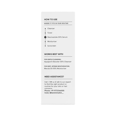 Minimalist Niacinamide 5% Serum For Even Skin Tone Hydration & Improving Skin Barrier With Ha(30ml)