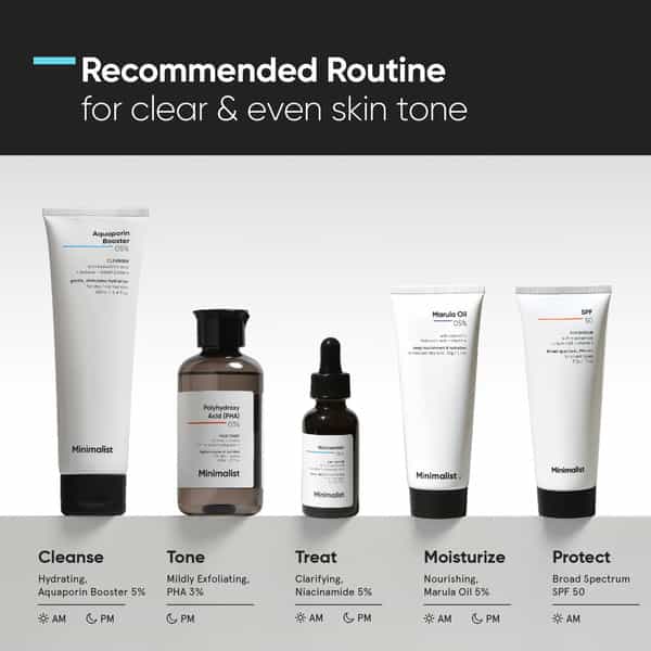 Minimalist Niacinamide 5% Serum For Even Skin Tone Hydration & Improving Skin Barrier With Ha 30 Ml