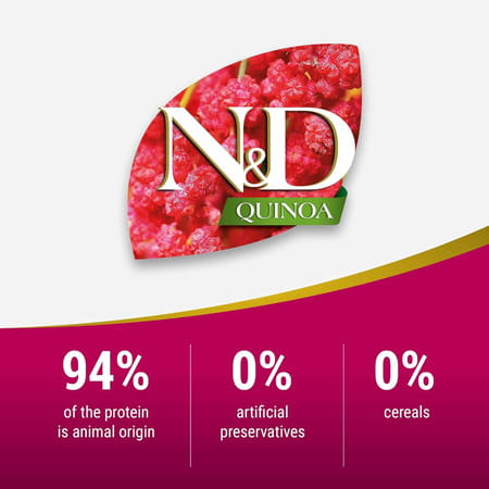 Farmina N&D Quinoa Skin & Coat Cat Food | Grain-Free | Quail | Quinoa | Coconut & Turmeric | 5Kg
