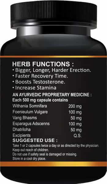 Herbal Capsule For Men Wellness | Supports | Stable Harder Erection Improves Extra Power (15 Caps)