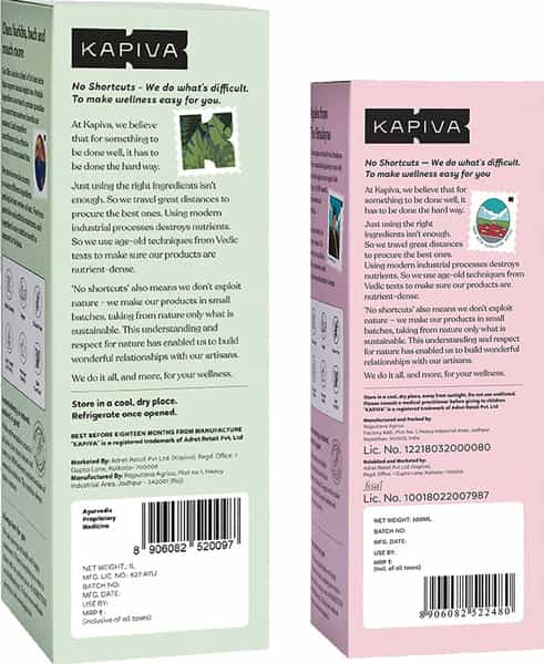 Kapiva Get Slim Juice + Himalayan Apple Cider Vinegar | Weight Management Combo | (1L+500G)
