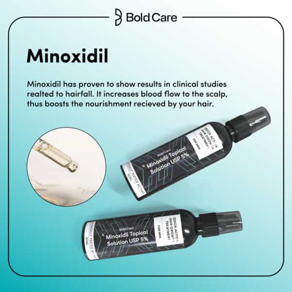 Bold Care Minoxidil Topical Solution Usp 5% Hair Serum For Men |Targets Hair Regrowth - 30Ml