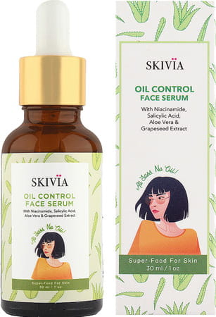 Skivia Oil Control Face Serum With Niacinamide & Grapeseed Extract - 30ml|Oil Control