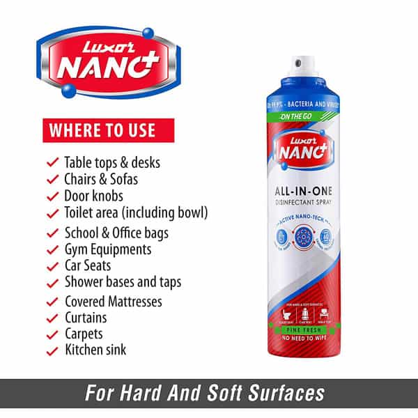 Luxor Nano All-In-One Disinfectant Spray Pine Fresh - 95Ml