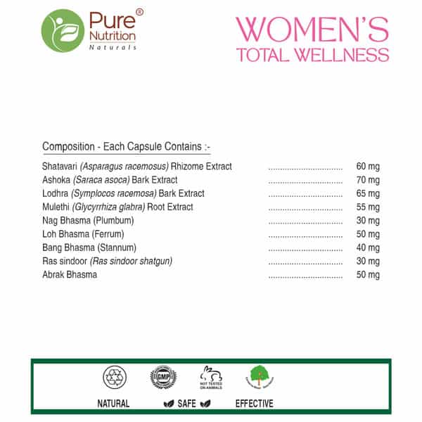 Pure Nutrition Women's Wellness Supplement | 60 Veg Capsule