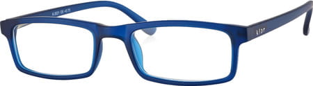 Klar Eye Rectangle Full Rim Reading Glasses Men And Women +0.75 To +3.50+2.50 Power Matte Blue