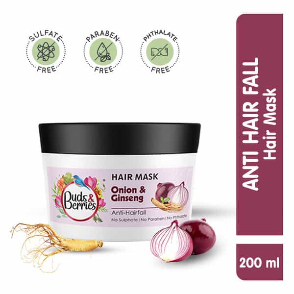 Buds & Berries Hairfall Control Hair Mask With Red Onion And Ginseng (200 Ml)