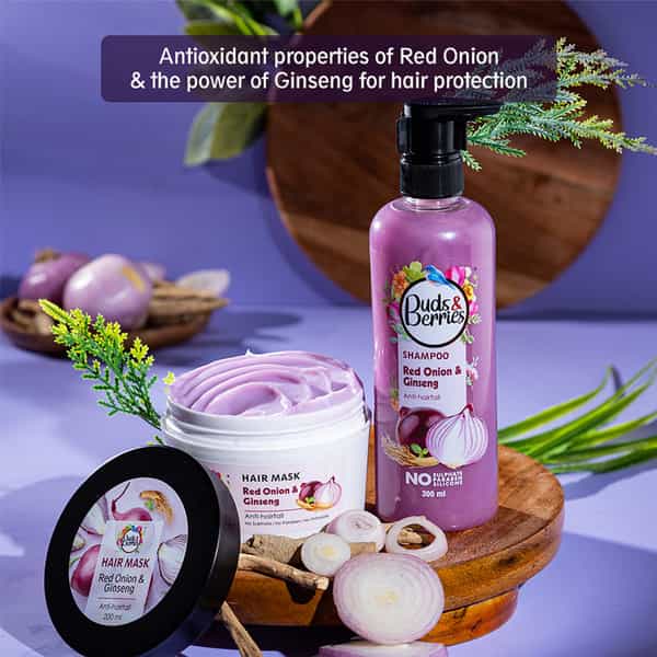 Buds & Berries Hairfall Control Hair Mask With Red Onion And Ginseng (200 Ml)