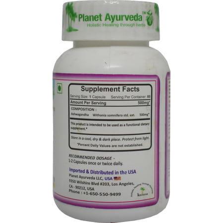 Planet Ayurveda Ashwagandha - 60 Capsules