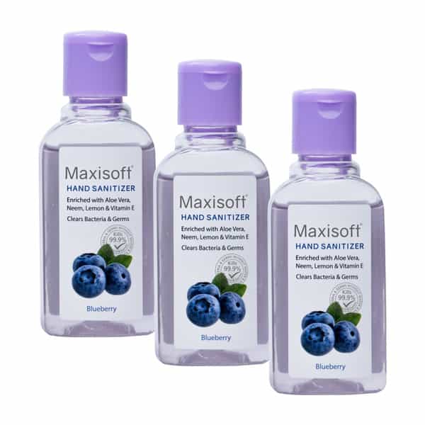 Maxisoft Hand Sanitizer | Blueberry | 60 Ml | Pack Of 12