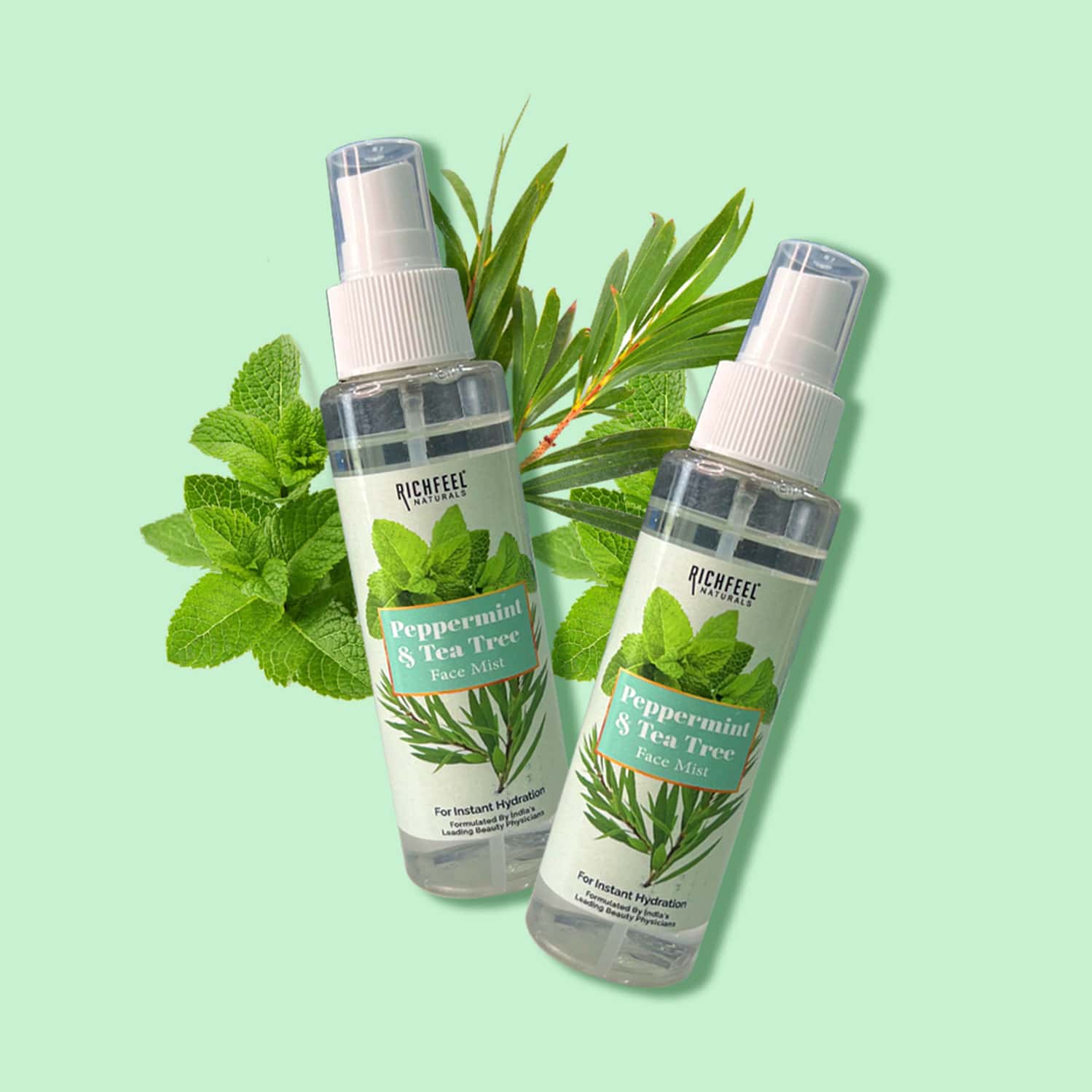 Peppermint & Tea Tree Face Mist 100 Ml Pack Of 2