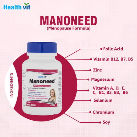 Healthvit Manoneed Menopause Formula For Women 60 Tablets