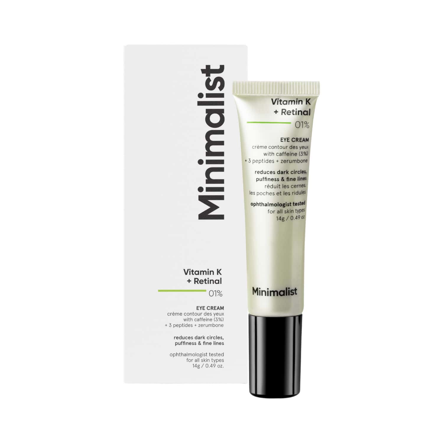 Manufacturer Details Minimalist Vitamin K+Retinol Under Eye Cream 14 g - Image 1