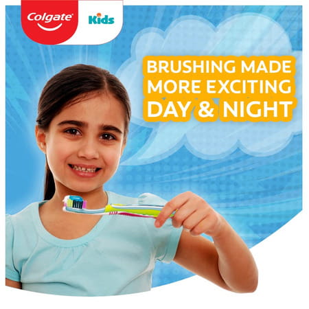 Colgate Kid'S Extra Soft Manual Toothbrush With Tongue Cleaner - Multicolor | 1 Pc