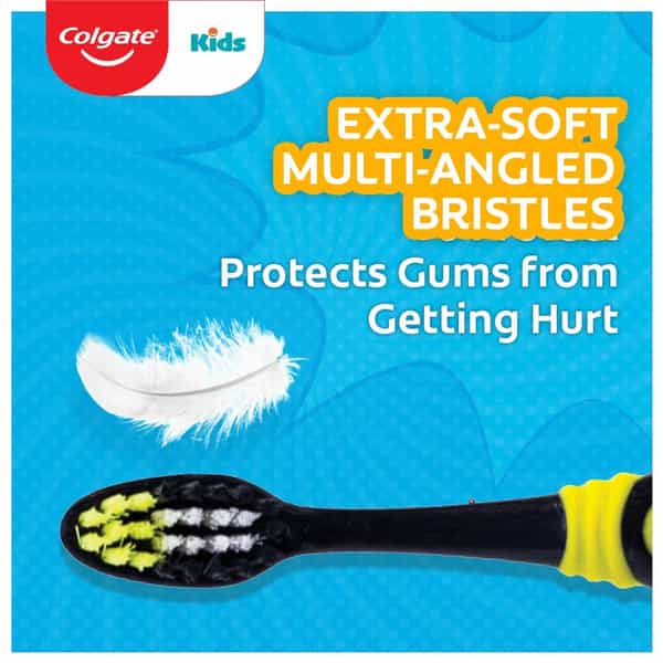 Colgate Kid's Extra Soft Manual Toothbrush With Tongue Cleaner - Multicolor | 1 Pc