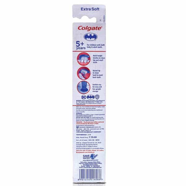 Colgate Kid's Extra Soft Manual Toothbrush With Tongue Cleaner - Multicolor | 1 Pc