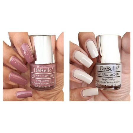 Debelle Gel Nail Polish Gift Set Of 2 Majestique Mauve | Natural Blush- 16ml (8ml Each) .