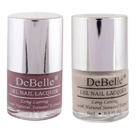 Debelle Gel Nail Polish Gift Set Of 2 Majestique Mauve | Natural Blush- 16ml (8ml Each) .