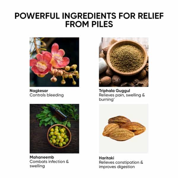 Dr. Vaidya's Ayurvedic Piles Combo - 30 Caps - Piles Care Capsules X 2 & 1 Litre Of Aloevera Juice
