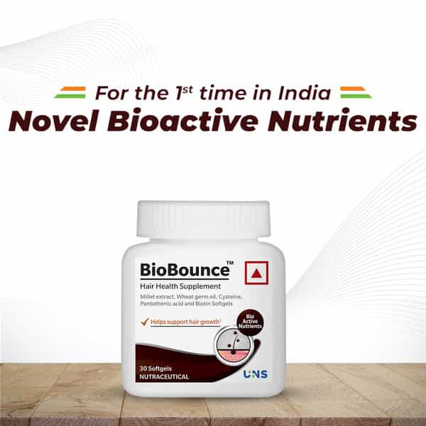 Biobounce Bottle Of 30- Hair Health Supplement With Bioactive Nutrients For Hair Growth