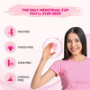 Gynocup Premium Menstrual Cup For Women Pink Large Size With Wash-100Ml (Combo)