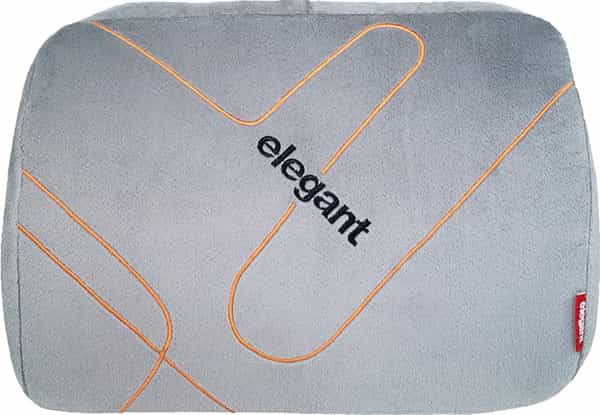 Elegant Fur Memory Foam Lumbar Support Pillow Grey
