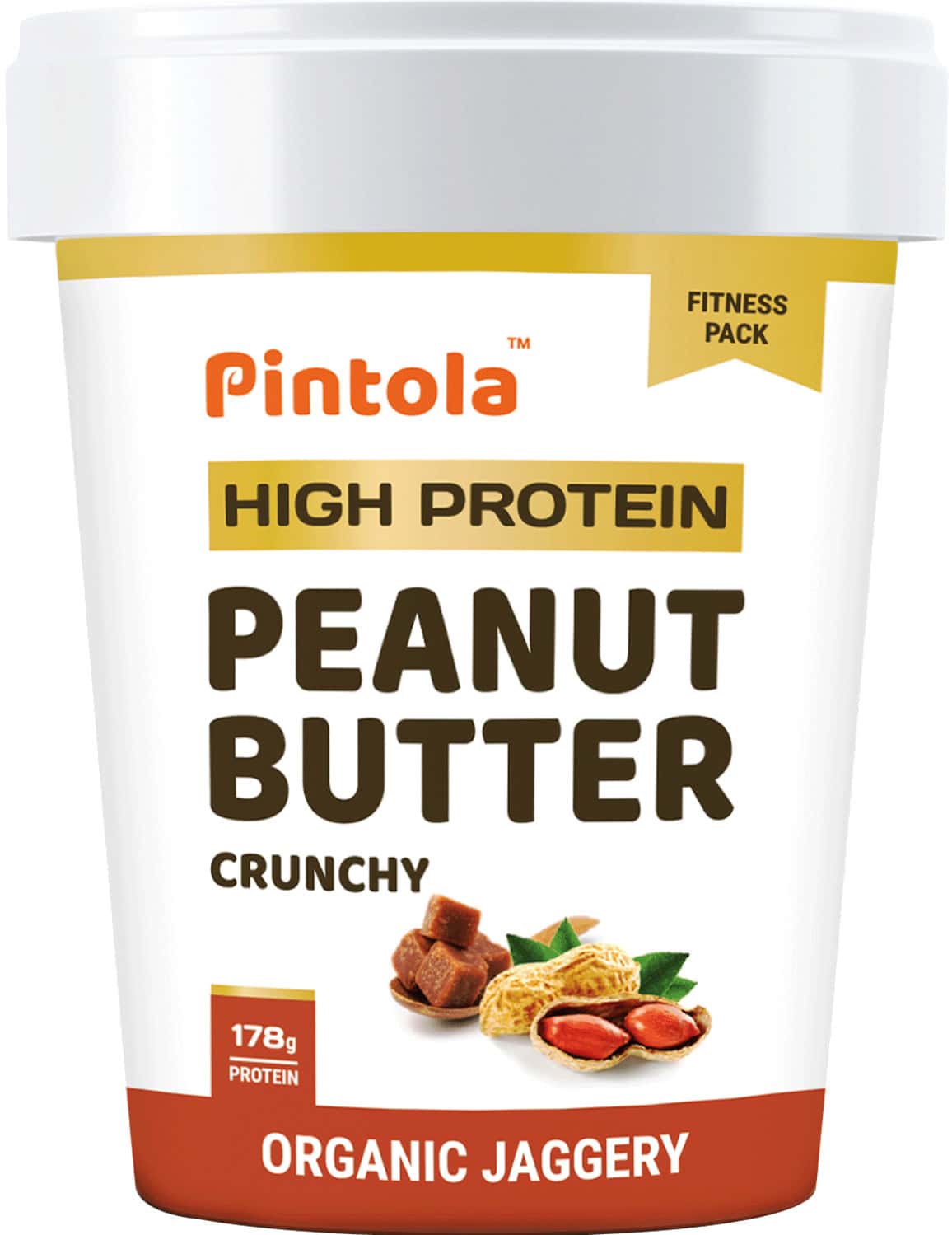 Pintola High Protein Peanut Butter (jaggery) (crunchy) 510 G