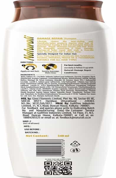 Naturali Damage Repair Shampoo 340 Ml