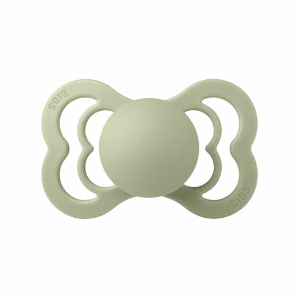 Bibs Supreme 2 Pack Silicone Size 2 Ivory/Sage - 6+ Months