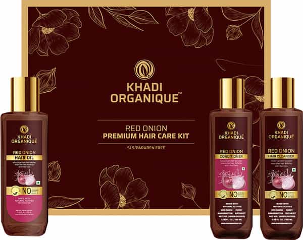 Khadi Organique Red Onion Premium Hair Care Kit
