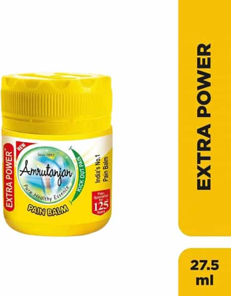 Amrutanjan Pain Balm Extra Power - 27.5Ml (Free Amrutanjan Comfy Ultra Xl Worth Rs 39)