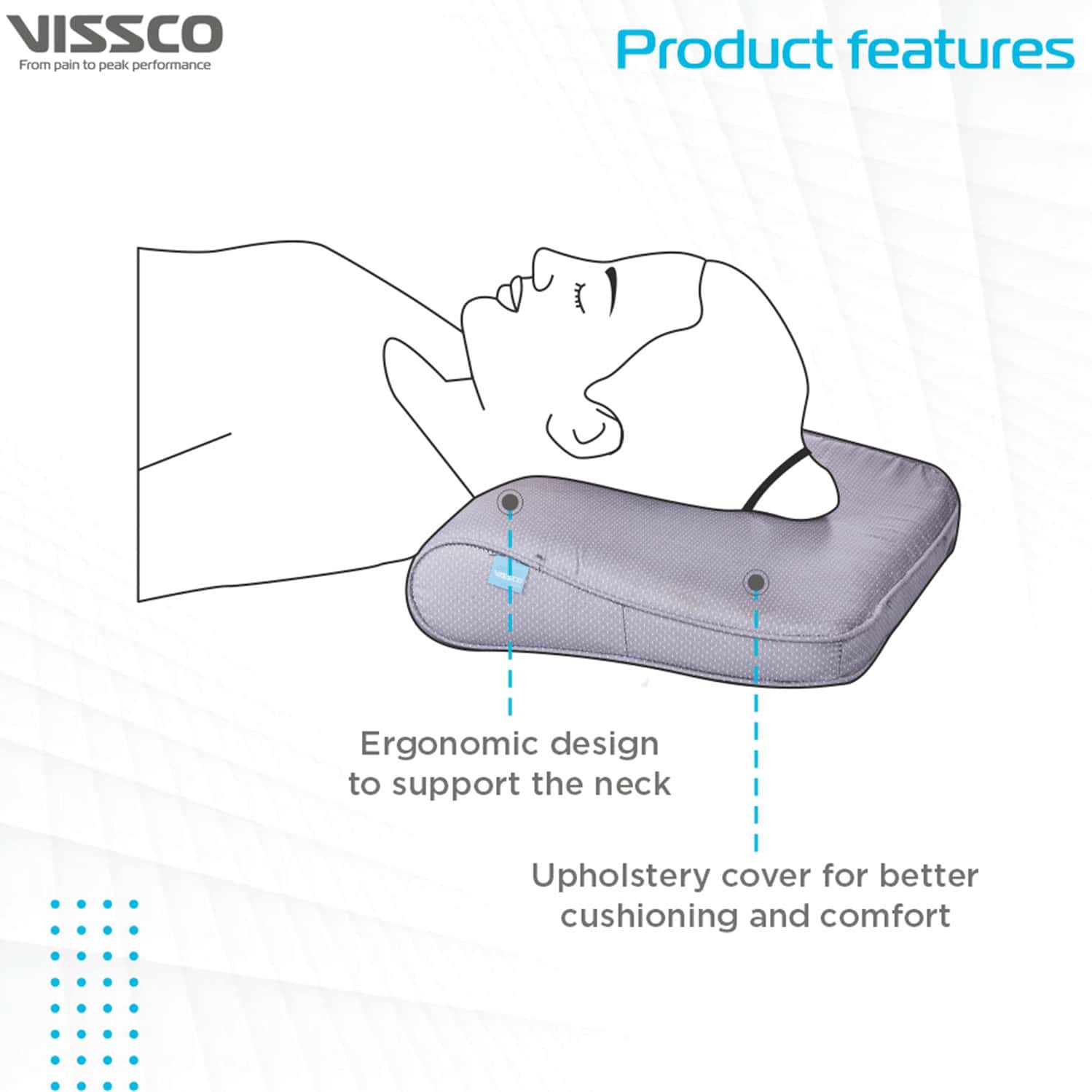 Buy VISSCO DELUXE CERVICAL PILLOW NECK PILLOW TO MAINTAIN CORRECT