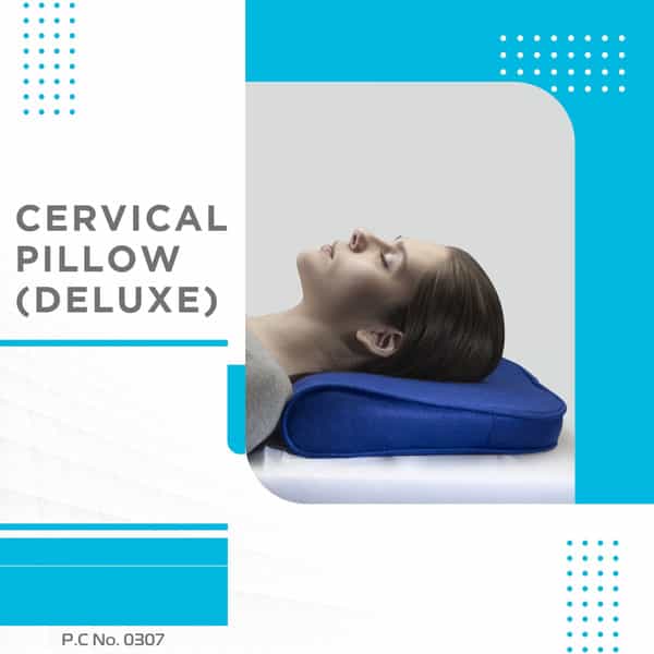 Vissco Deluxe Cervical Pillow - Neck Pillow To Maintain Correct Posture Of The Neck & Spine (Blue)